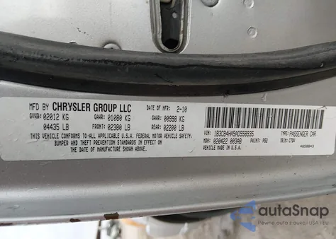 2010 Dodge Caliber Sxt z USA, uszkodzony, nr VIN 1B3CB4HA5AD558935